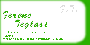 ferenc teglasi business card